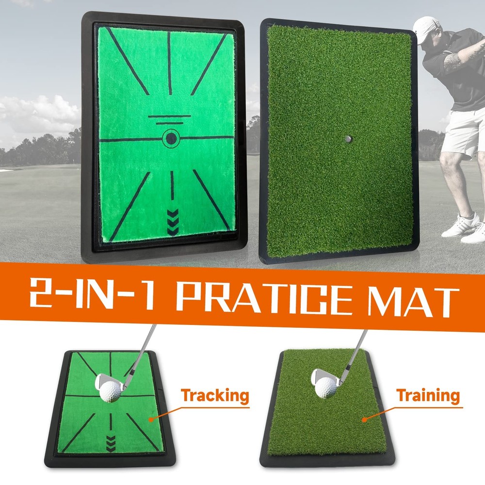 Golf Hitting Mat Precision Pro Swing Mat for Path Feedback Golf Training Chip...