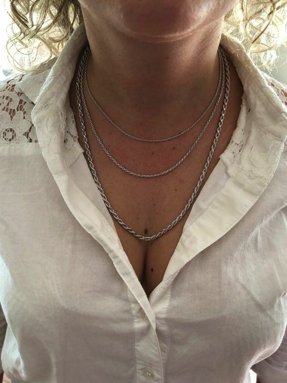 Men's Women's Real Solid 925 Sterling Silver Rope Chain 1.5-5mm 16"-30" ITALY