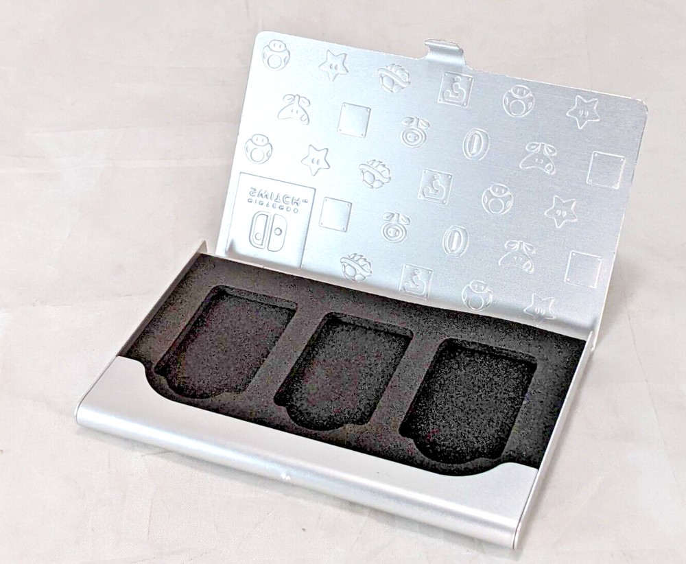 Nintendo Switch 3 Game Carts Case Holder Sliver Official Licensed