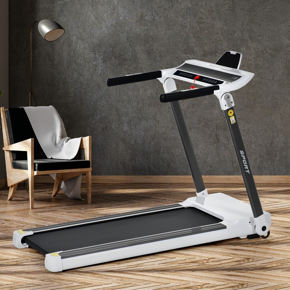 Folding Compact Treadmill 3.5HP Running Machine Adjustable Speed for Home Gym