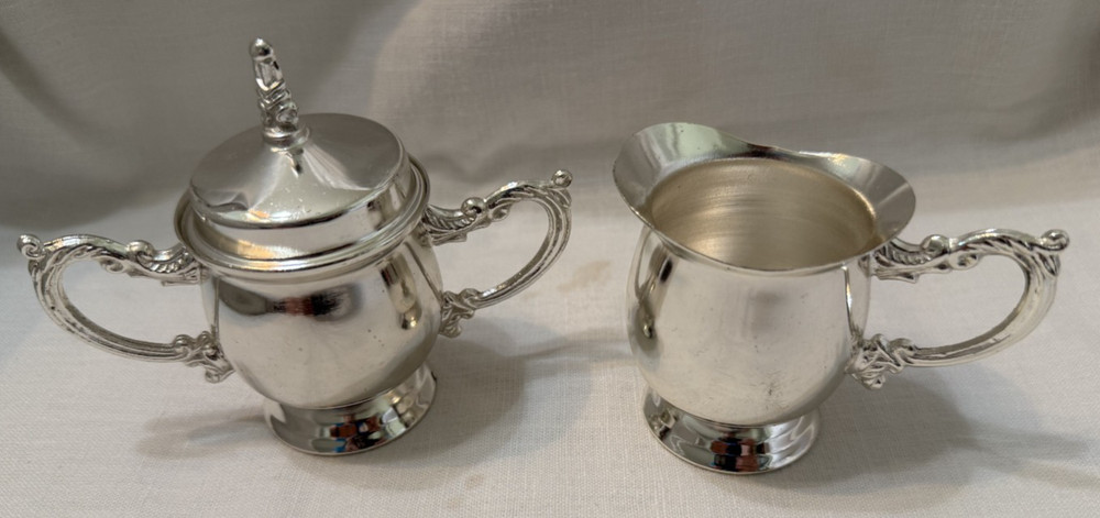 Silver tone Child’s Tea Set Pitcher and  Suger Server