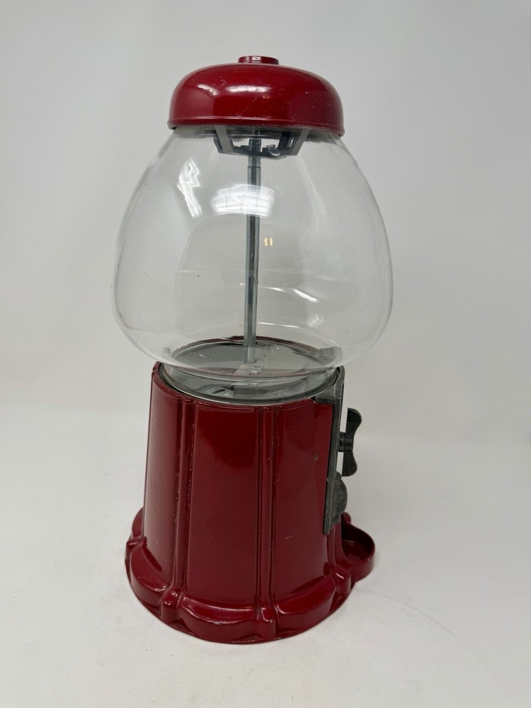 Vintage Red Gumball Machine - 15" TALL - UNTESTED