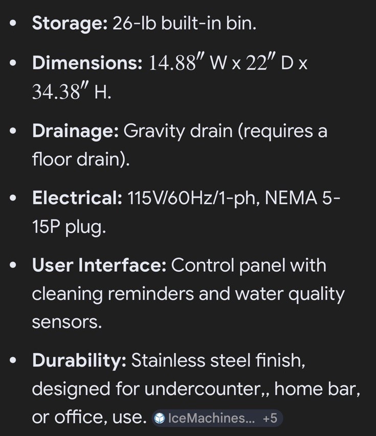 Scotsman CU50GA-1C Cooled Undercounter Cube Ice Machine