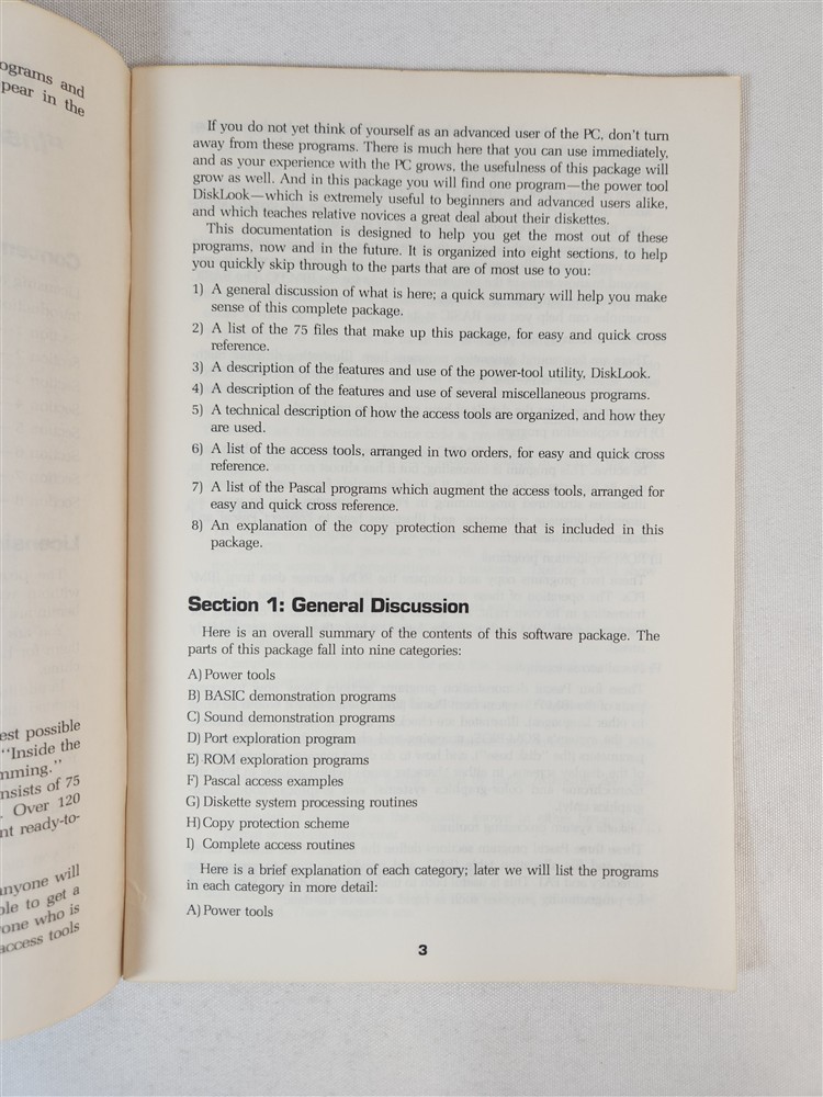 Documentation For Programming Access Tools To Accompany... Inside the IBM PC