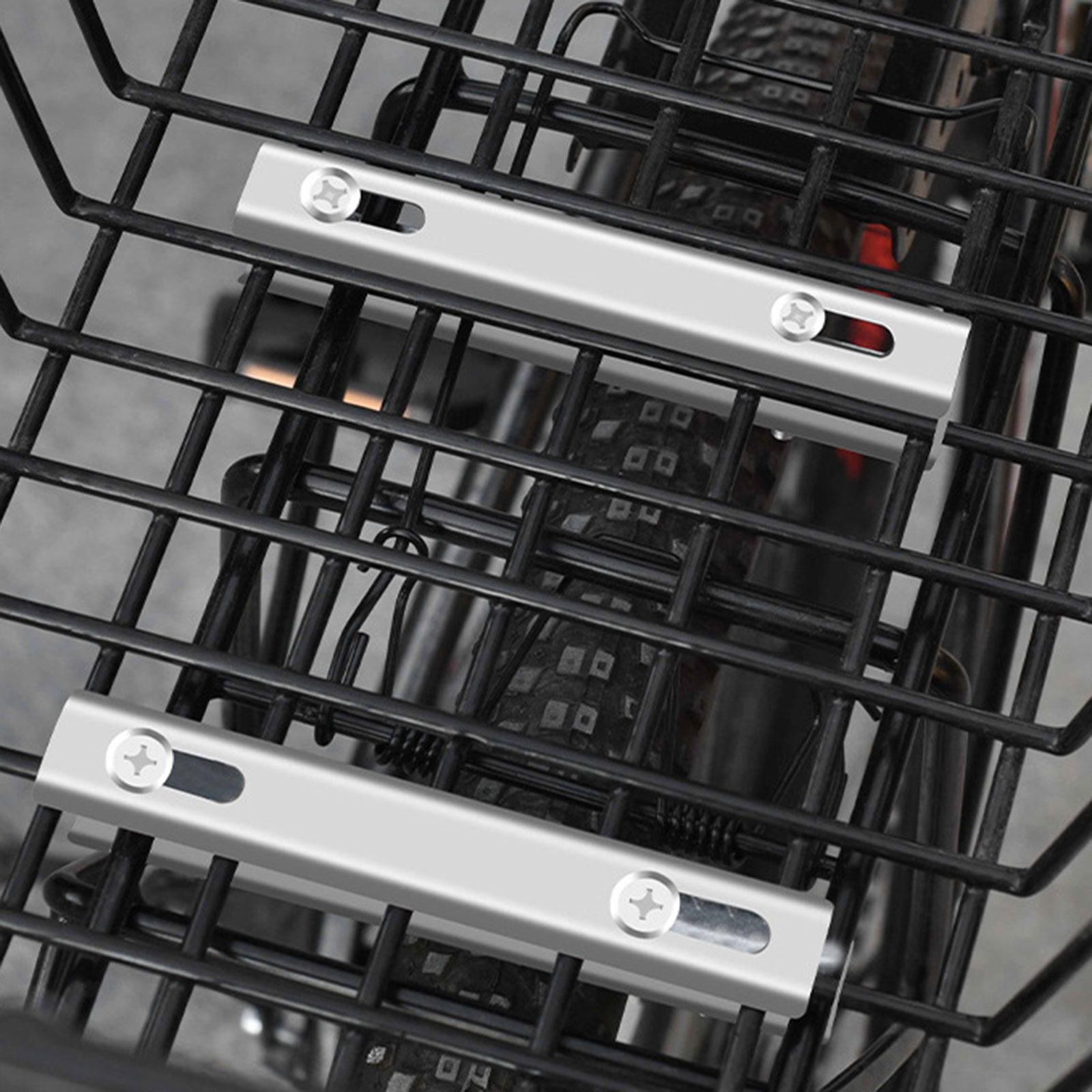 4x Bike Rear Basket Mount Fixing Plate Basket Mounting Hardware Portable