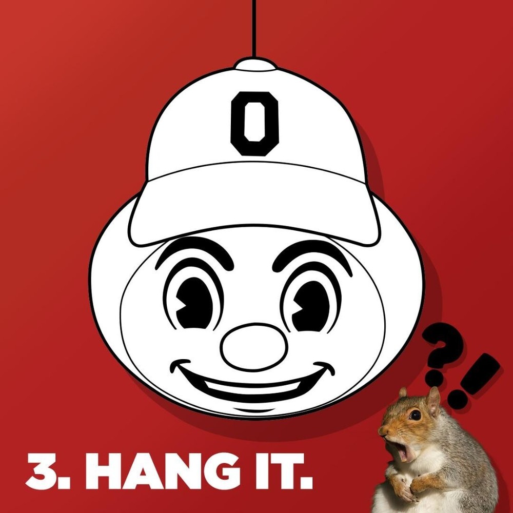 Ohio State Brutus Buckeye Squirrel Feeder