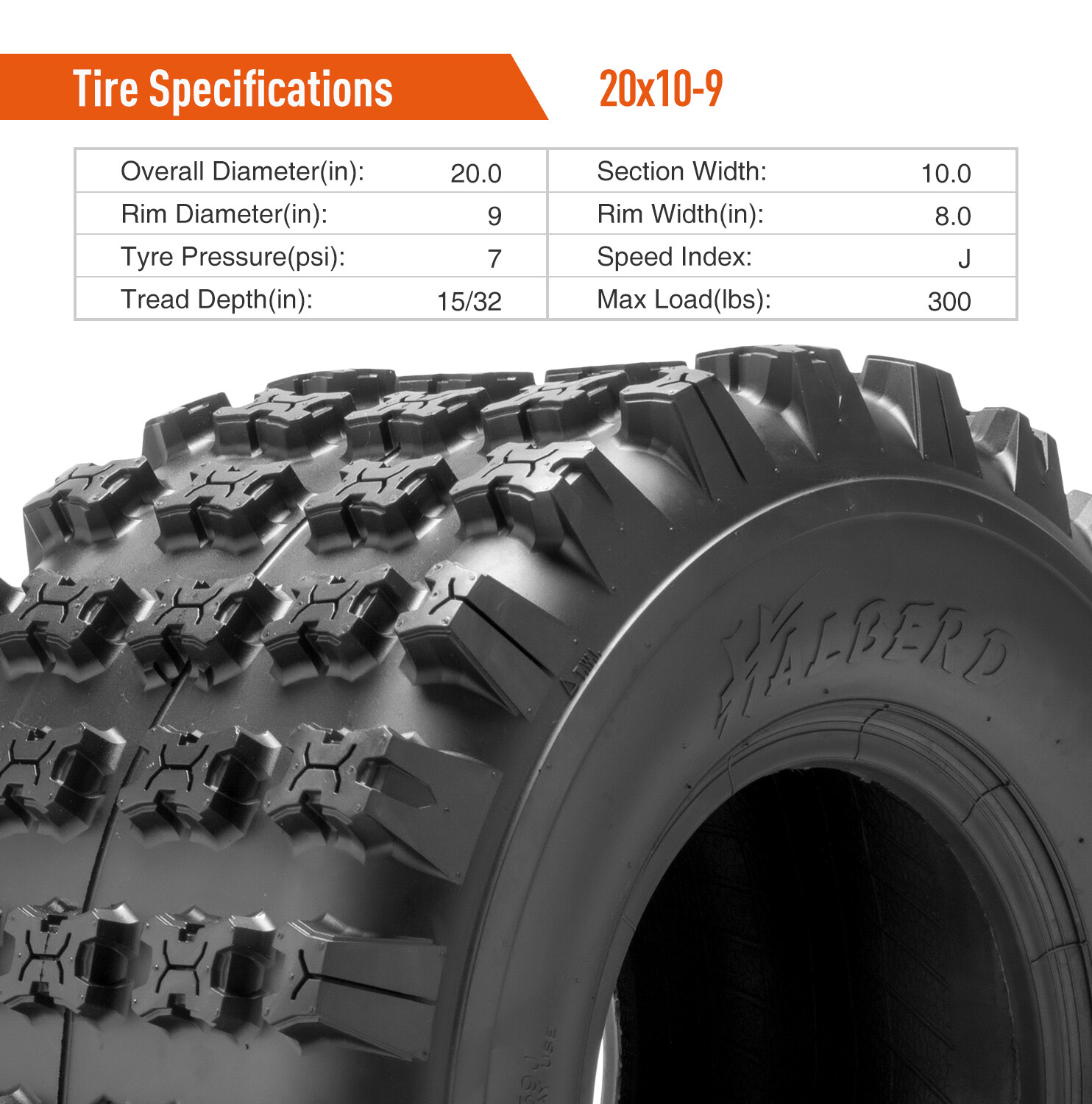 21X7-10 20X10-9 Set 4 Quad Sport ATV Tires Professional Race Fit Yamaha/Polaris
