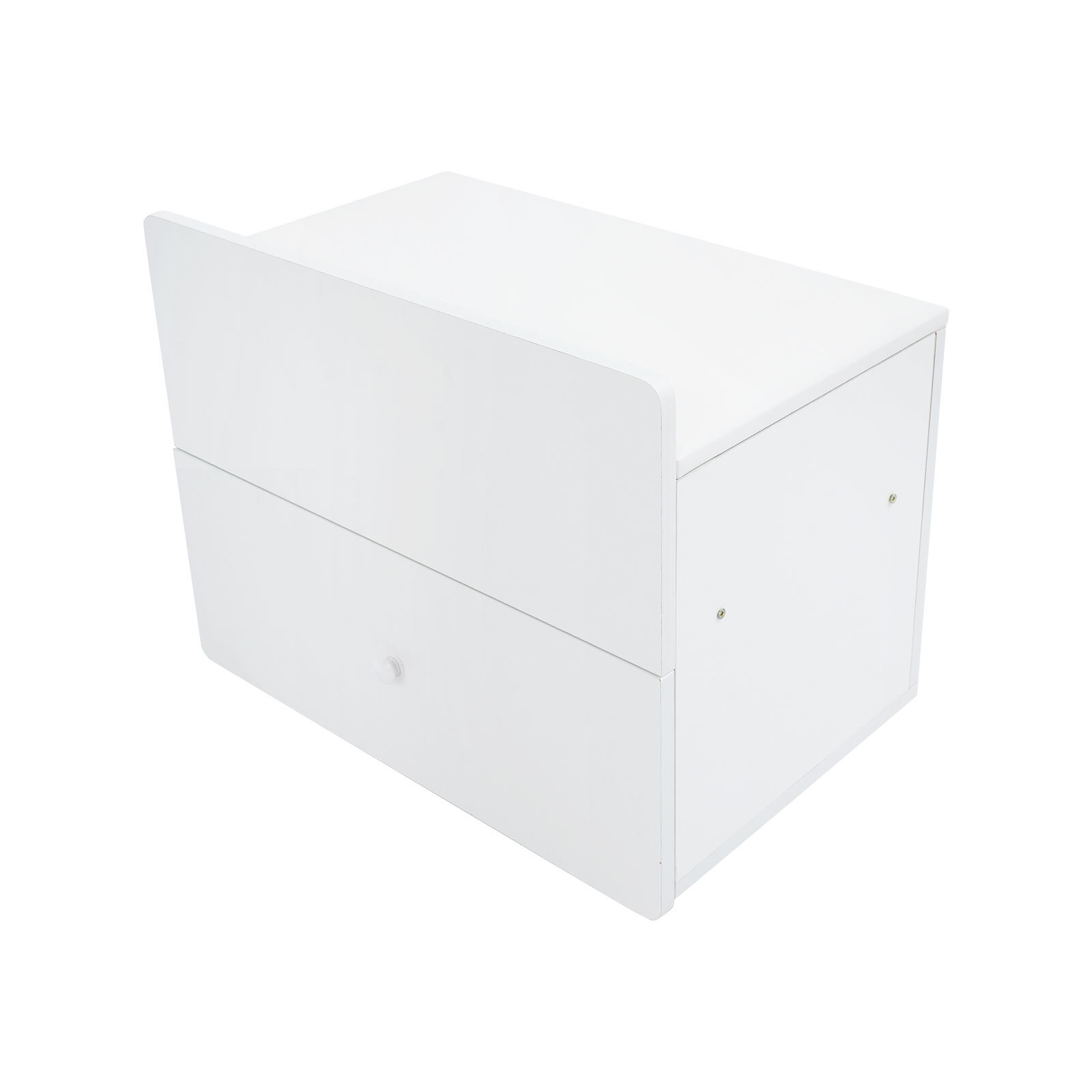 Makeup Vanity Desk with Wheels 60*40*78cm Corner Makeup Table for Compact Space