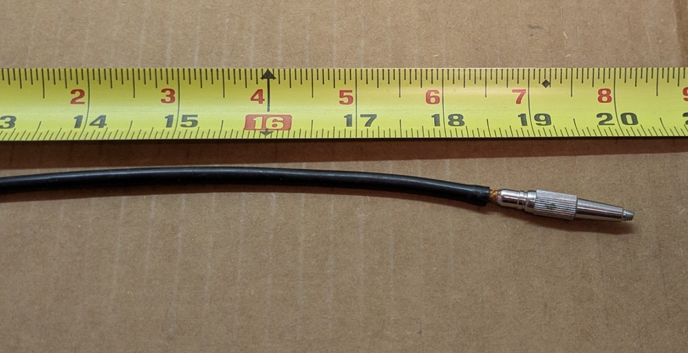 Vintage camera remote locking shutter release, braided cable Japan 20" tested