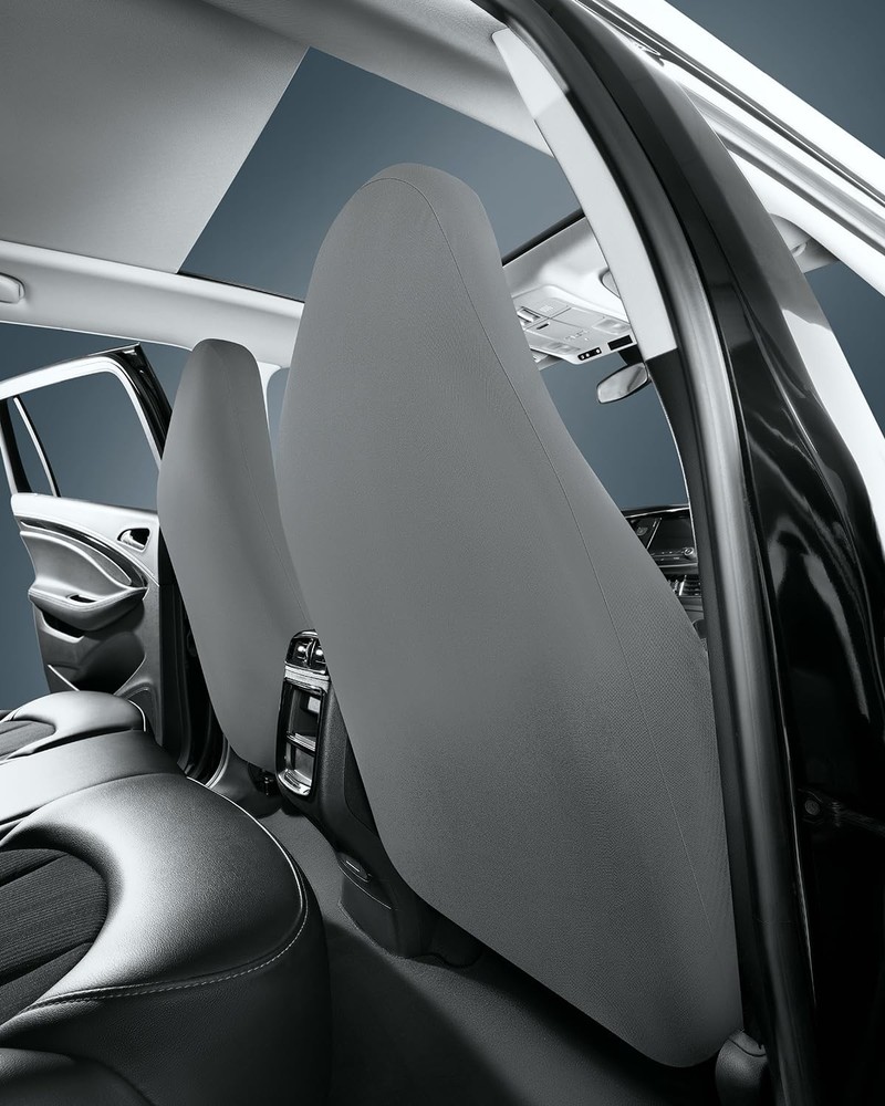 Road Comforts Car Seat Covers for Front Seat, High Back Back, gray