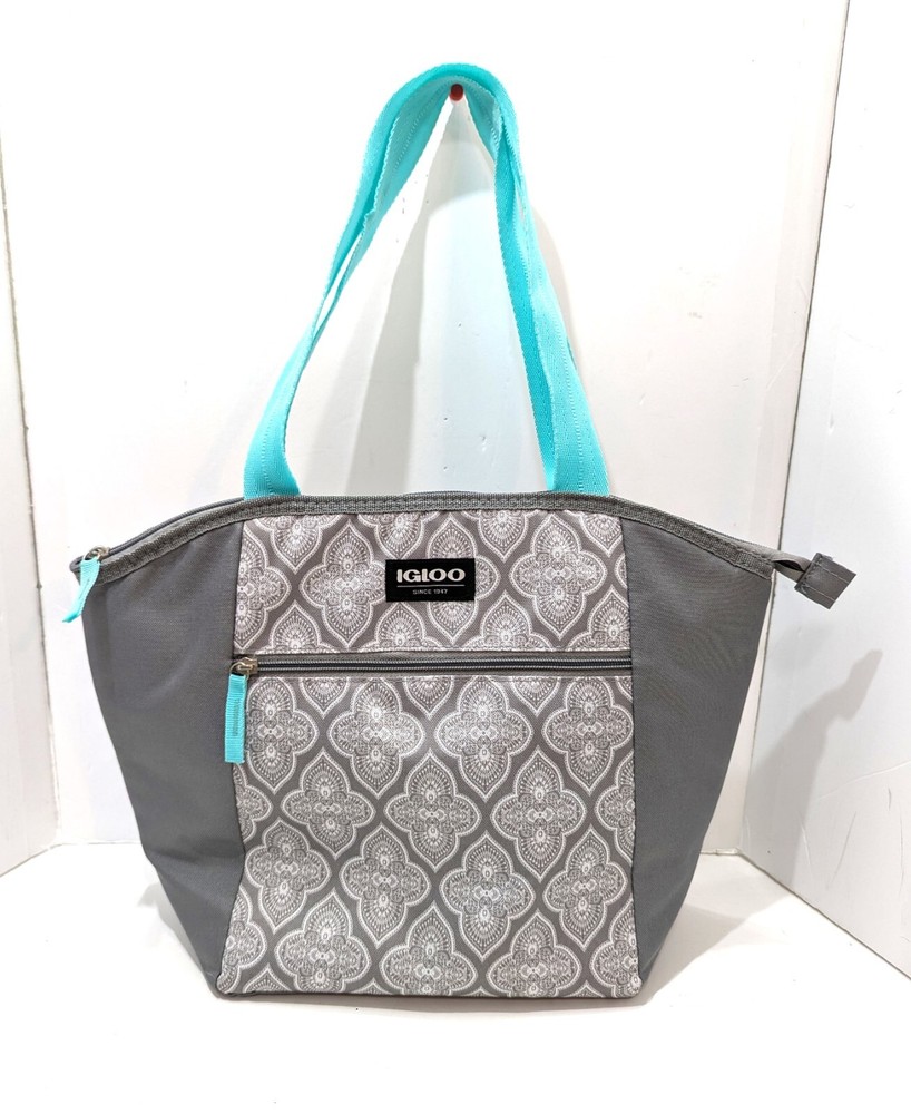Gray 14 Can Igloo Essential Polyester Tote Lunch Bag Cooler UNUSED