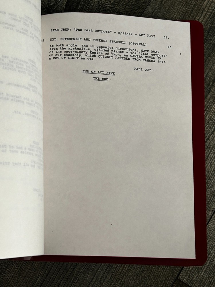 STAR TREK Script The Next Generation Last Outpost 2nd Revised Final Draft 1987