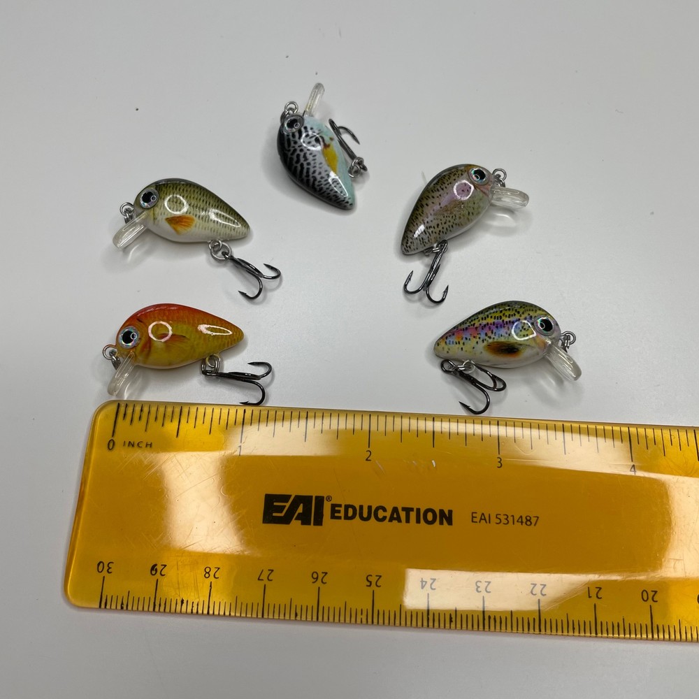 5 pcs set 0.1 oz / 1” mini crank baits - natural
