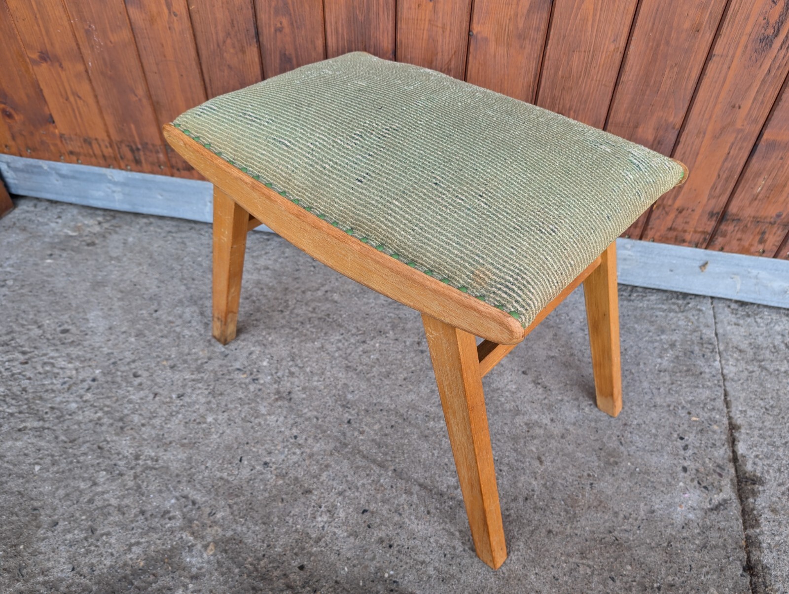 Vintage Ottoman Stool 60s Retro Pouf Mid Century