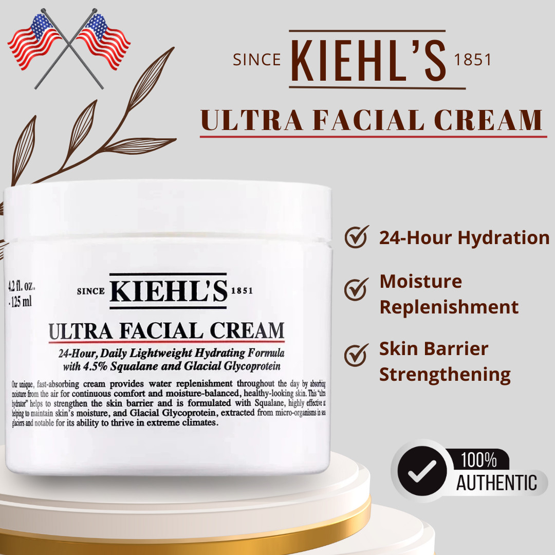 Kiehl's Ultra Facial Cream - 4.2oz /125 ml -Hydrating 100% LARGE SIZE USA NEW
