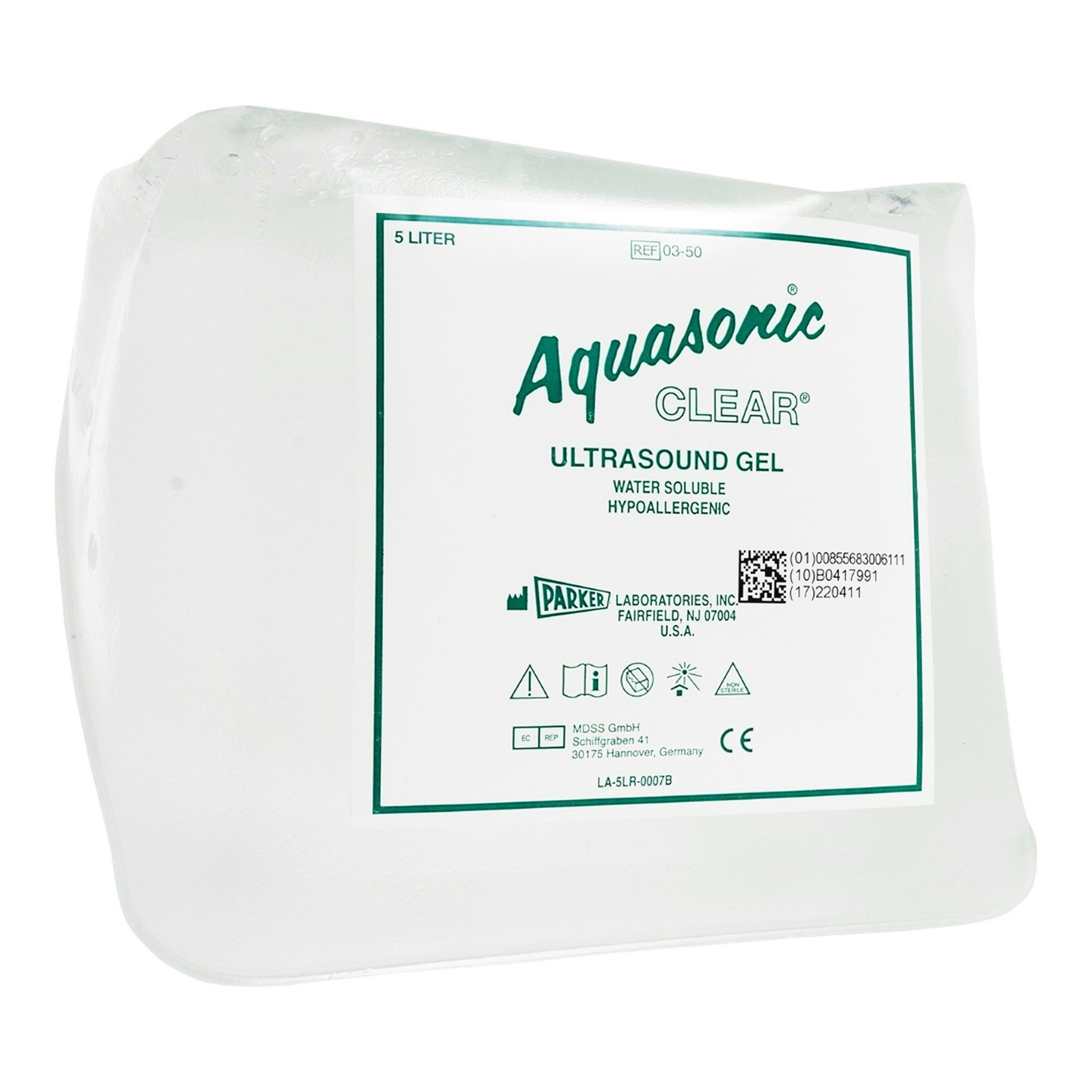 Aquasonic Clear Ultrasound Gel Clear 5 Liter Jug 03-50 (1 per Box)