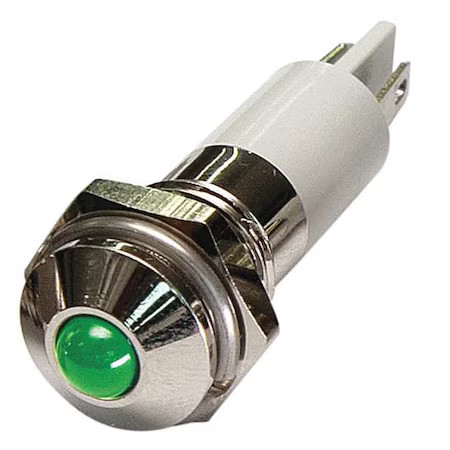 Round Indicator Light, Green, 24Vdc,  24M080