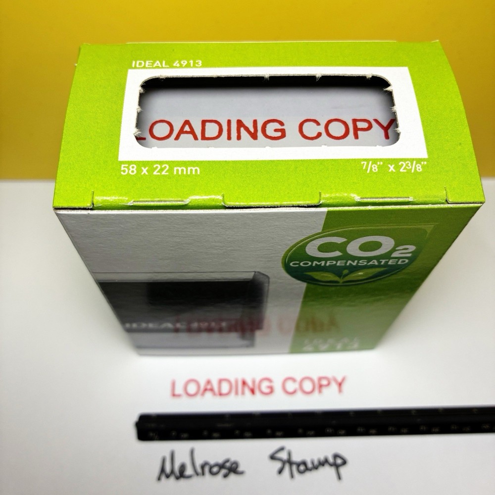 Loading Copy Rubber Stamp Red Ink Self Inking Ideal 4913