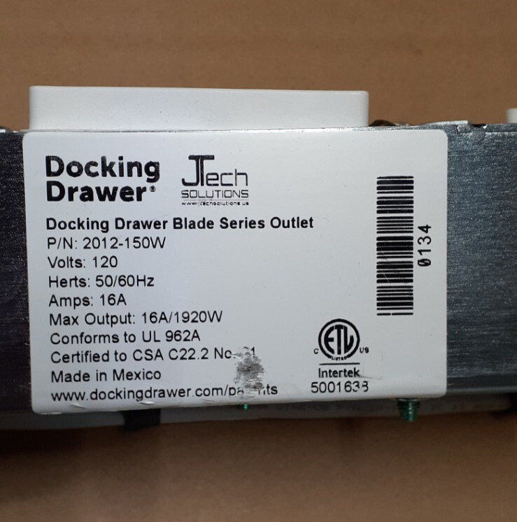 JTECH 2012-150W SOLUTIONS DOCKING DRAWER BLADE SERIES OUTLET