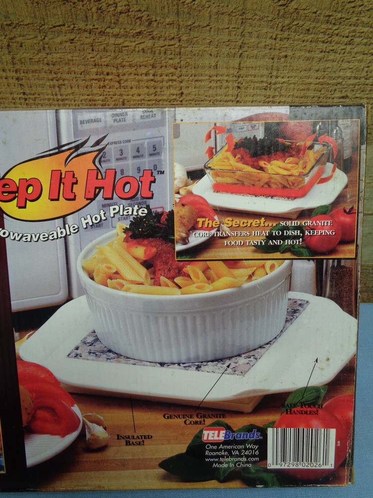 Vintage "Keep It Hot" Microwaveable Hot Plate Granite
