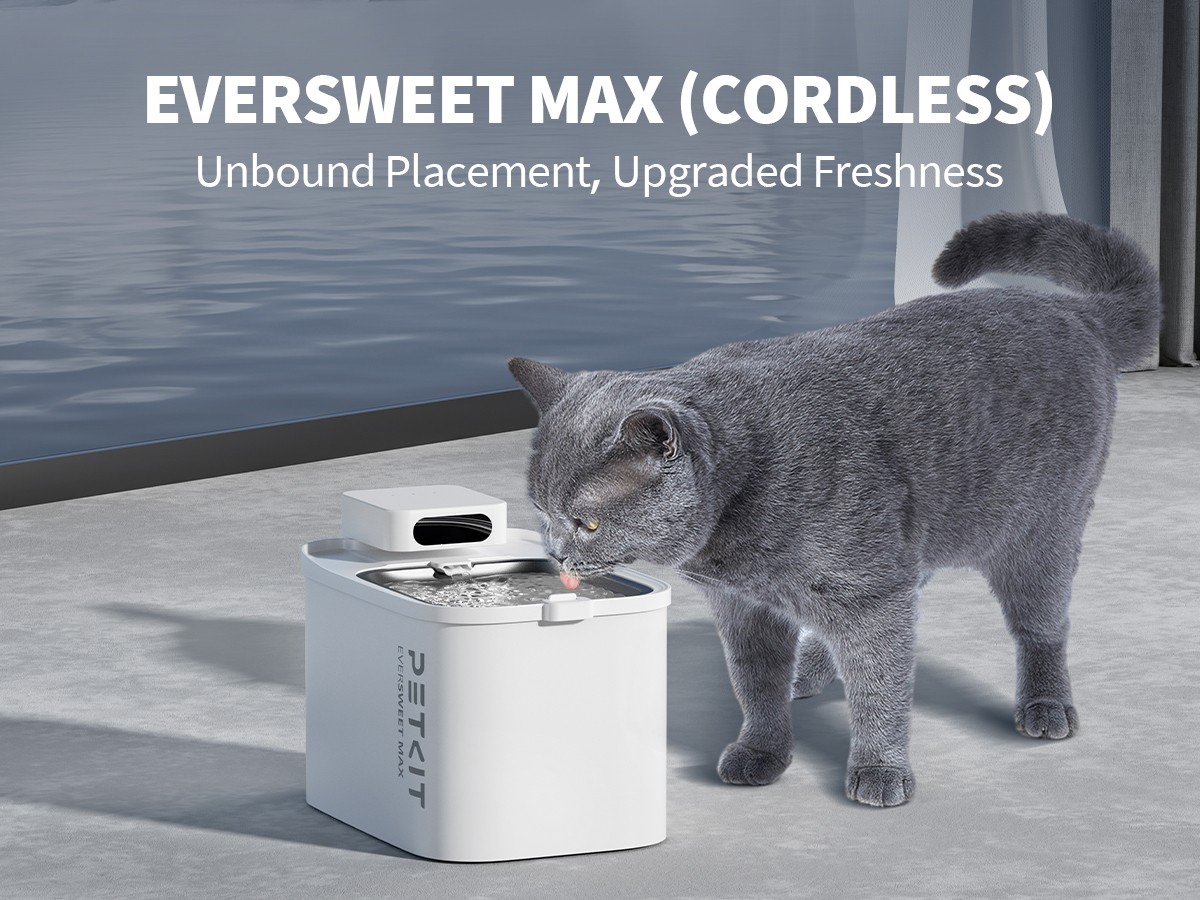 PETKIT EVERSWEET MAX CordlessCat Water Fountain,105 oz/3L Pet WaterFountain