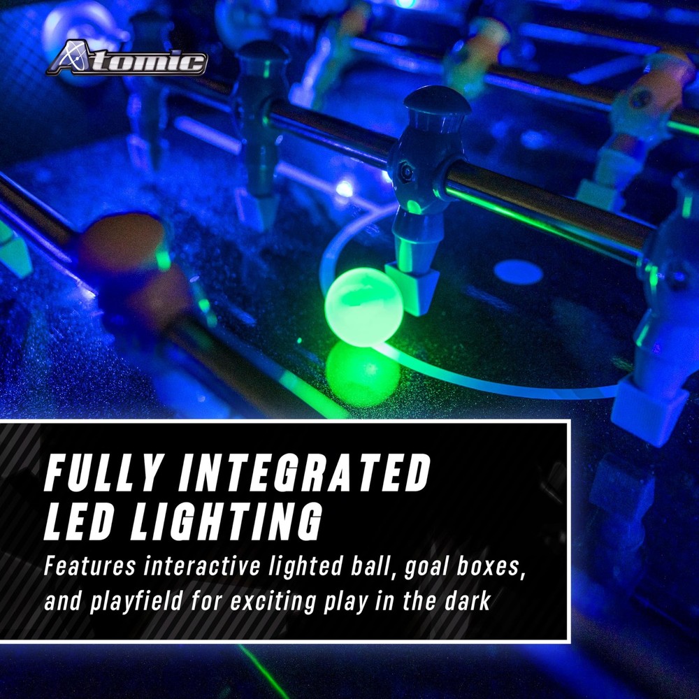 Atomic Foosball Table Azure LED Table