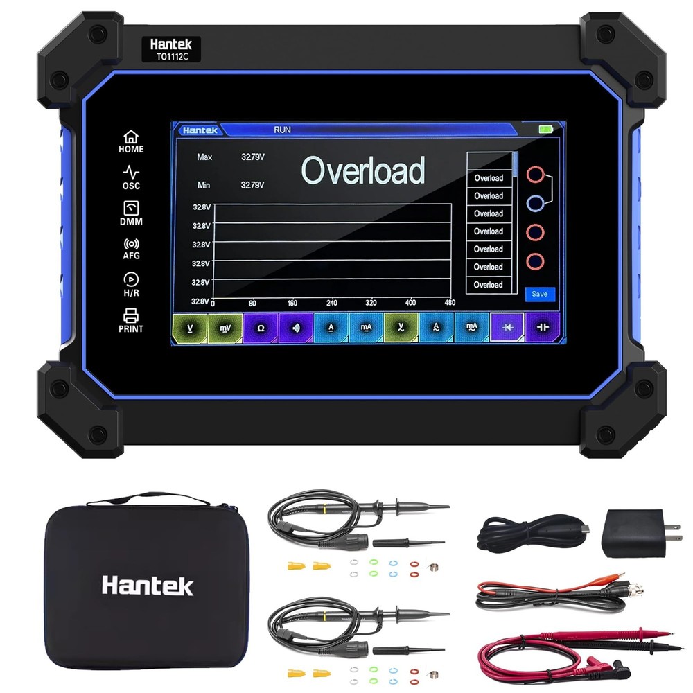 Hantek Tablet Oscilloscope 2CH Built-in Multimeter Function 8M Storage Depth ...