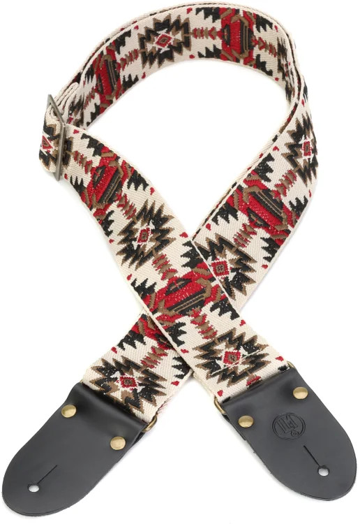 LM Products Azteca Guitar Strap - Red/White