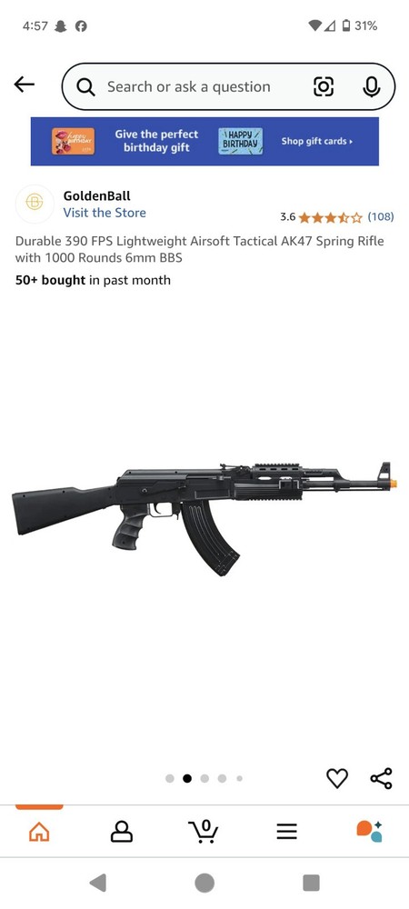 Airsoft Ak47 Lancer Tactical
