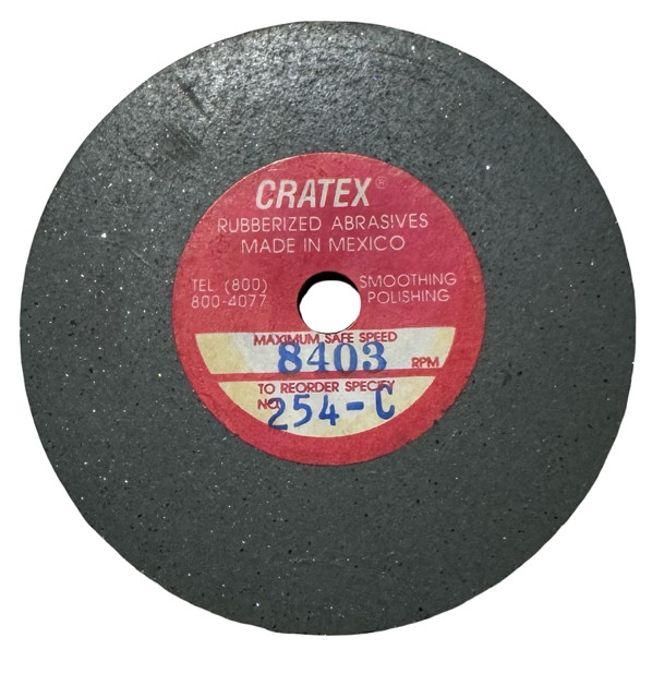 Cratex 2-1/2" x 1/4" x 1/4" Rubberized Straight Wheel, Coarse