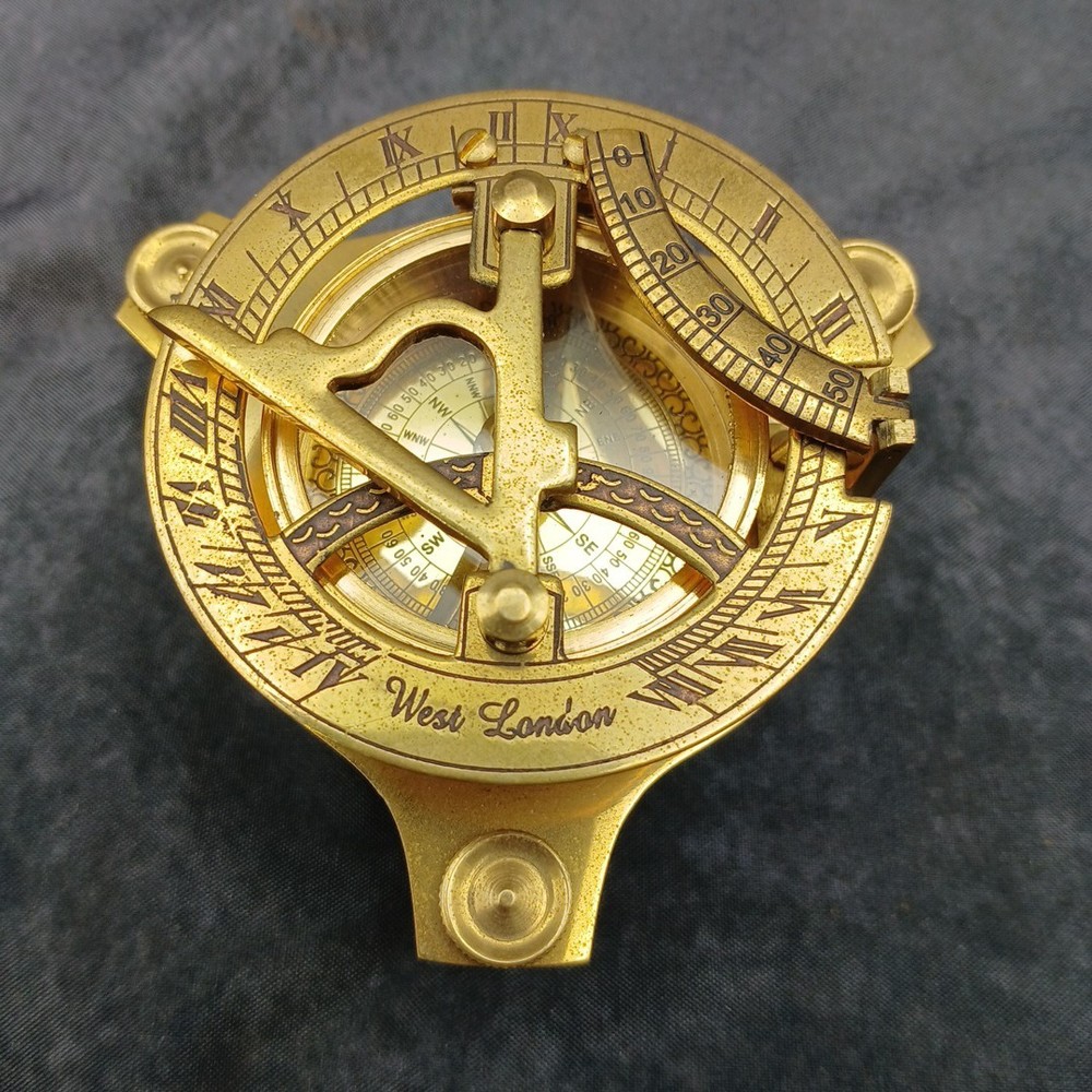 West London Brass Compass Folding