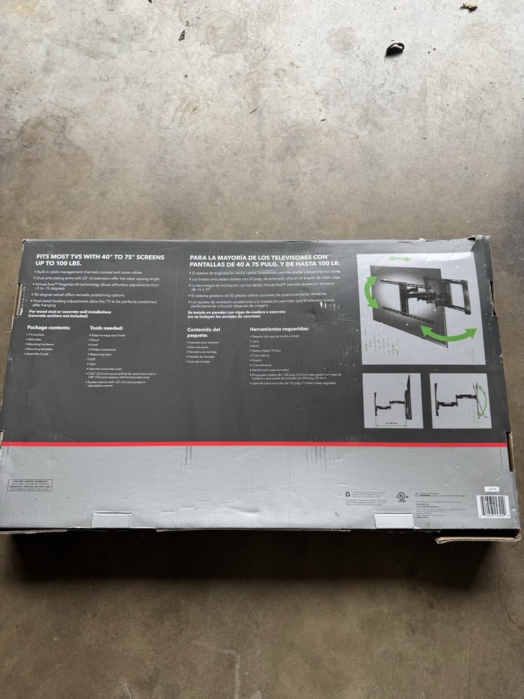 Rocketfish 40-75inch Wall Bracket Mount for TVs | Barely Used | Quantity: 2