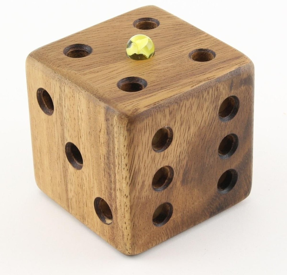 Magic Dice Cube - Wooden Brain Teaser Puzzle
