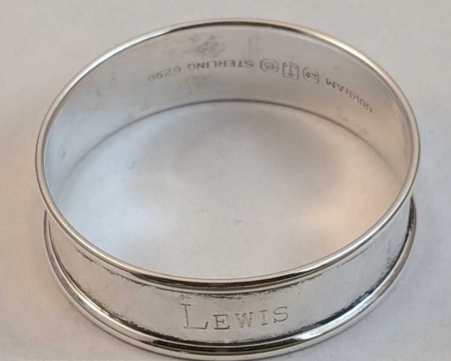 Gorham Sterling Silver Napkin Ring "Lewis" name engraving