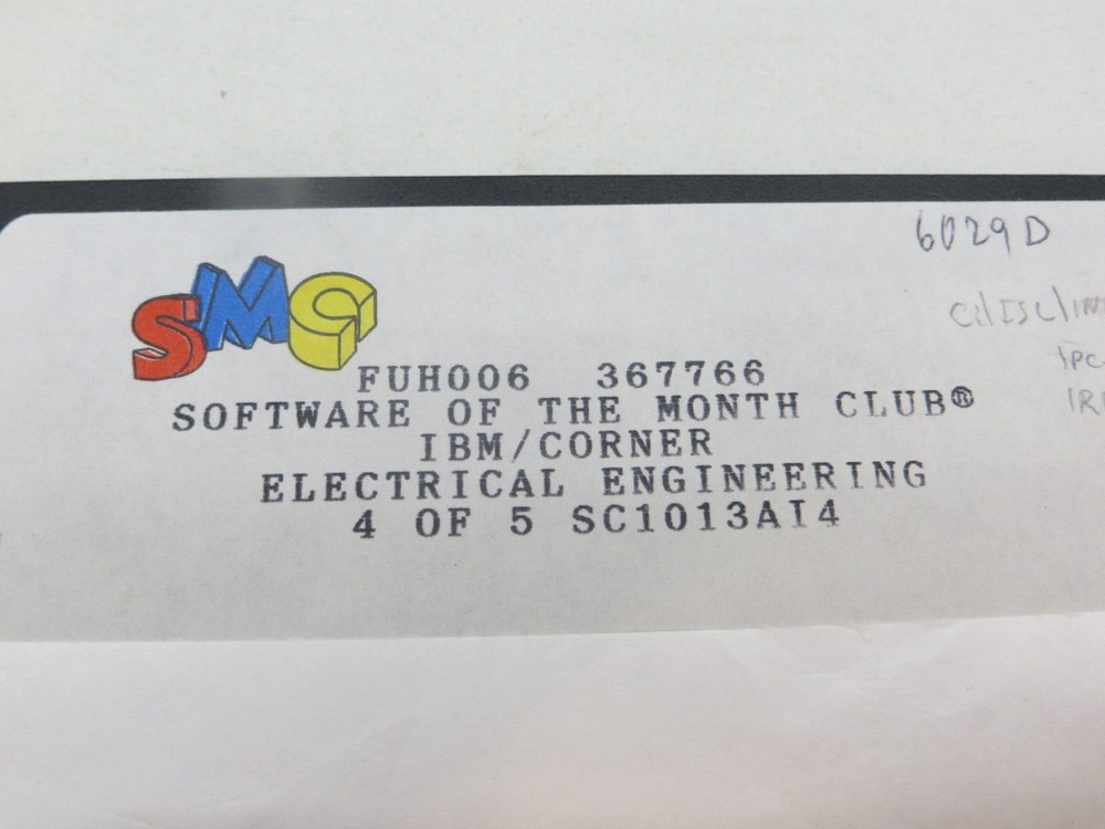 5.25" Floppy Disks SMC IBM/CORNER ELECTRICAL ENGINEERING software discs