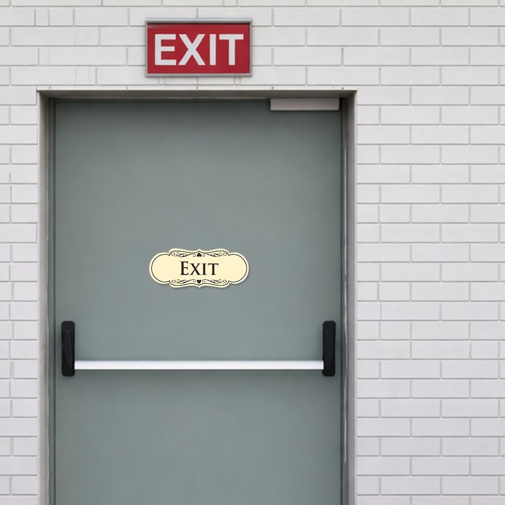 Designer EXIT Sign -Red - Large (1 Pack)