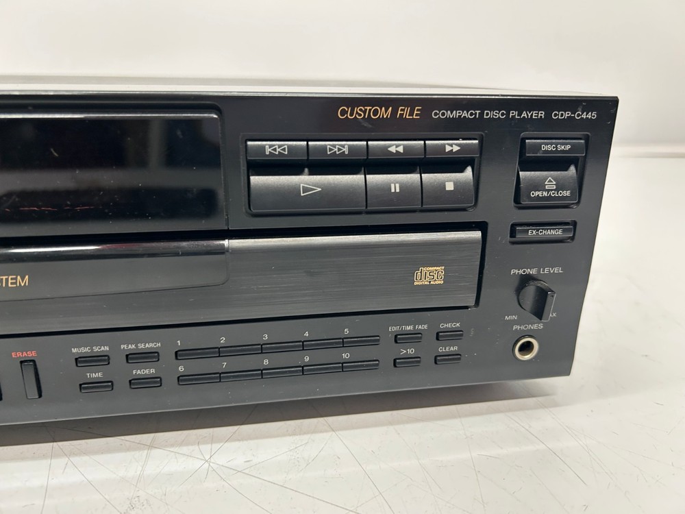 Vtg Sony Model CPD-C445 Compact 5 Disc CD Player Changer Working W/ Remote
