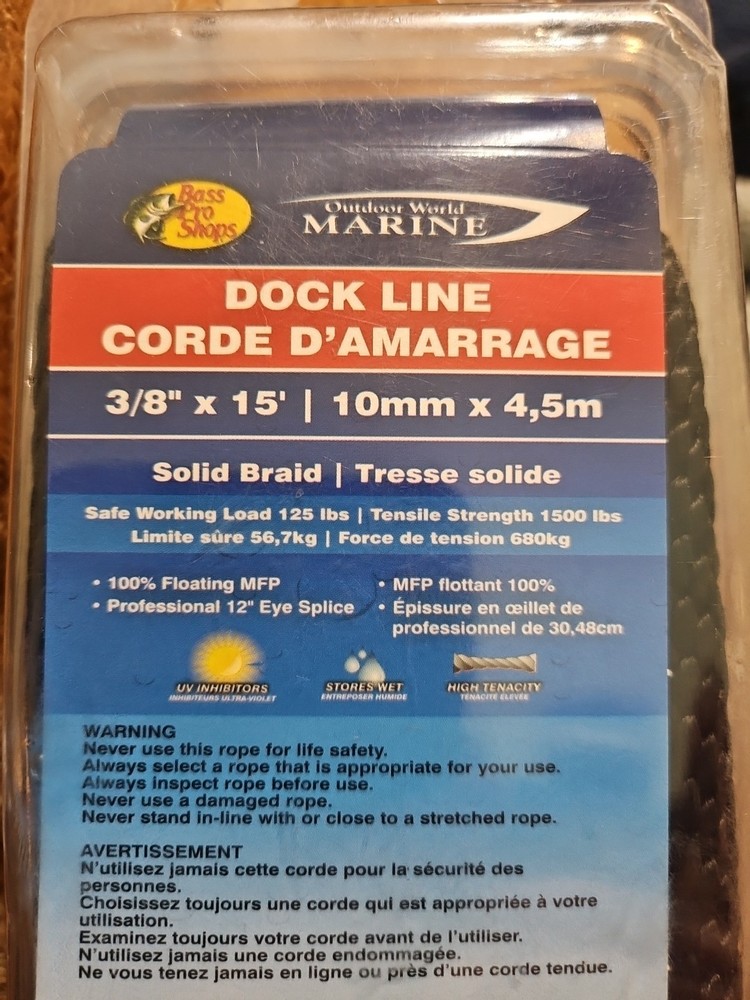 Stretch Dock Line & Floating Dock Line Solid Braid Bass Pro Shop NEW SEALED