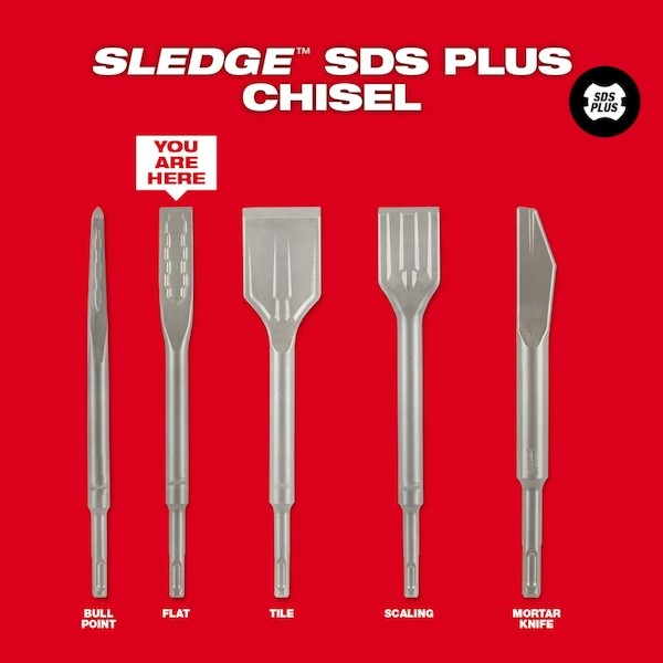 Milwaukee Tool 48-62-6052 Sds-Plus Sledge 3/4" X 10" Flat Chisel