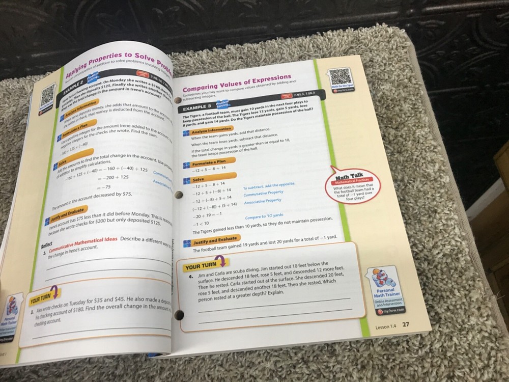 Go Math Middle School Grade 7 Text Book Common Core Edition