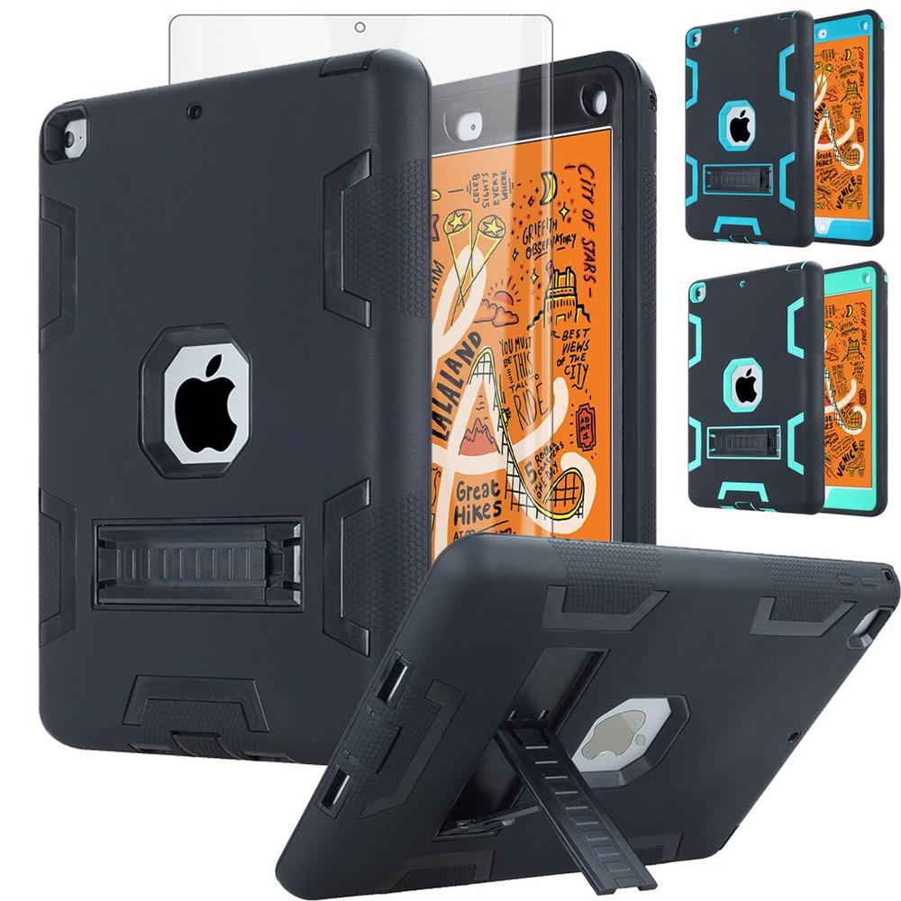 For iPad mini 1/2/3/4/5 Case Heavy Duty Shockproof Stand Cover +Screen Protector
