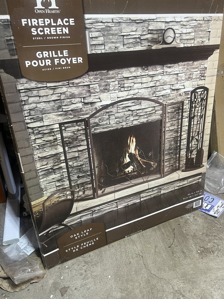 Open Hearth Fireplace Screen 32x50