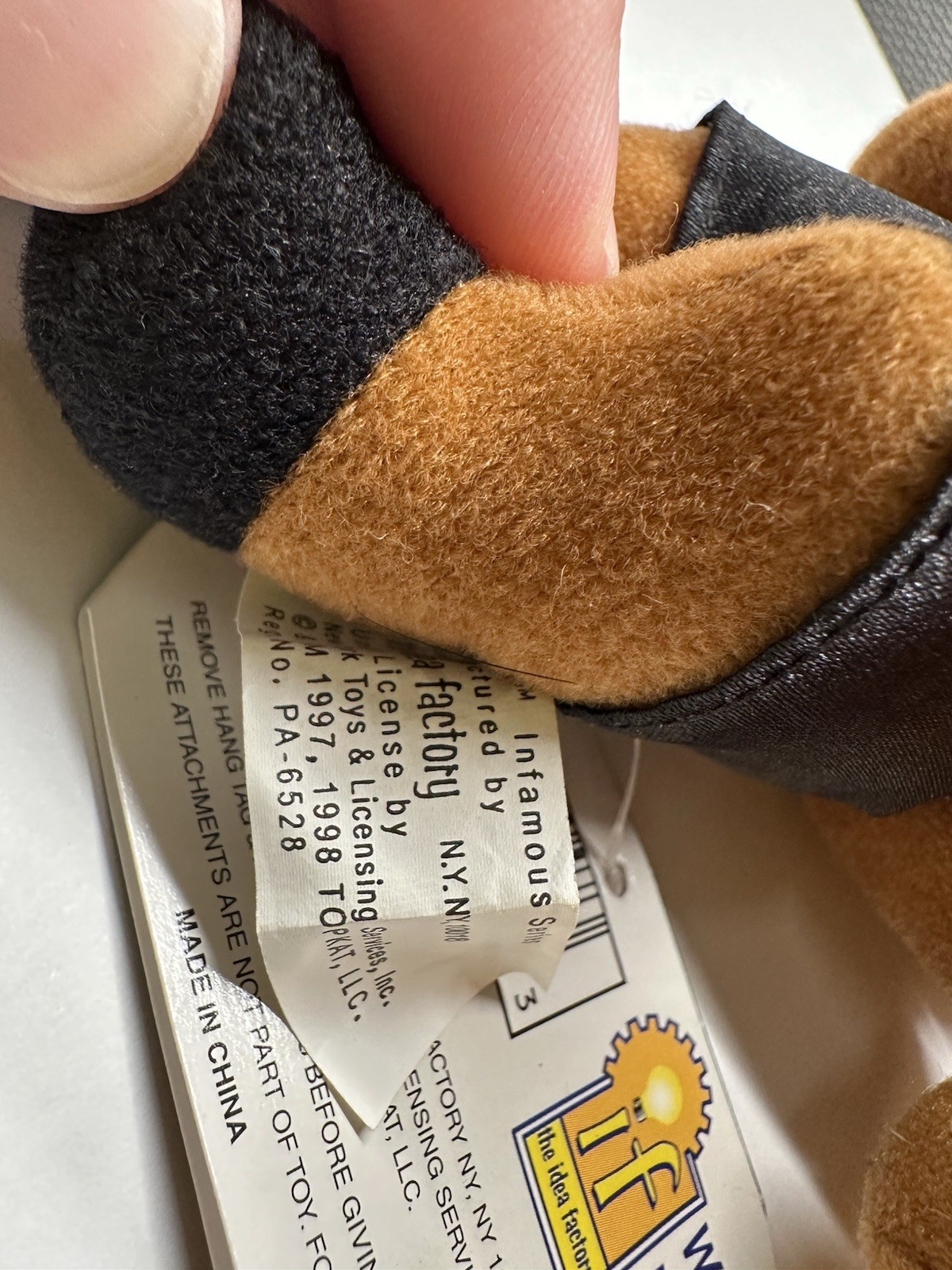 1997 InFamous Meanies Mike Tyson Bison Stuffed Toy w/ Original Tag Idea Factory