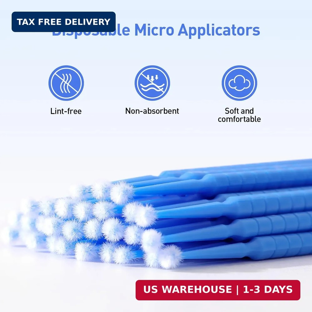JMU 400pcs Dental Micro Applicators Brushes Regular, Disposable Microswabs