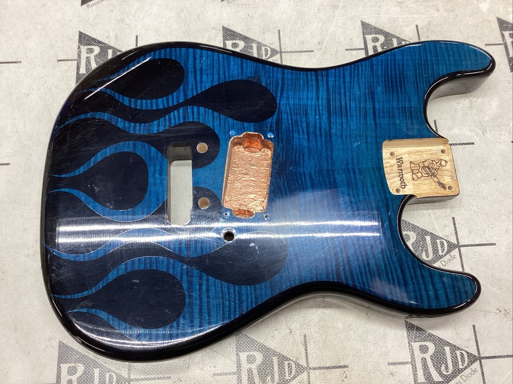 Warmoth Strat Electric Guitar Body Ash Flame