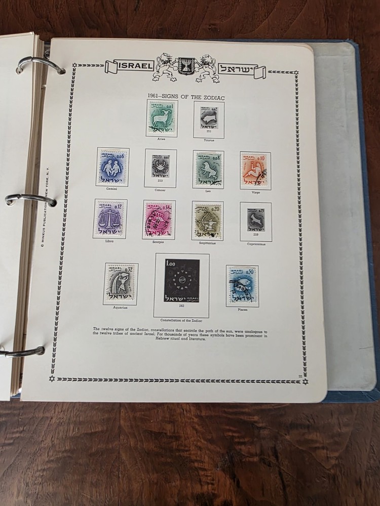 Israel Folder Stamps Over 170