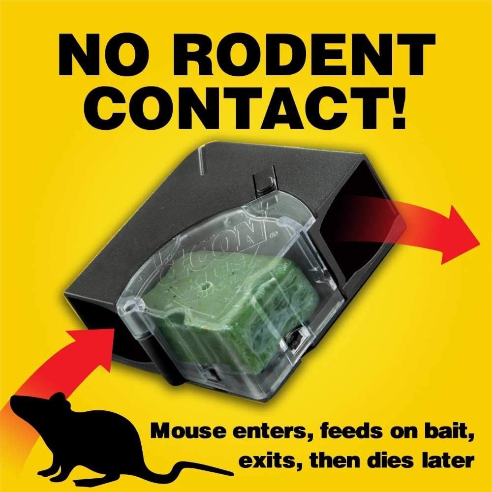 Refillable Corner Fit Mouse Poison Bait Station Refills, 10 count