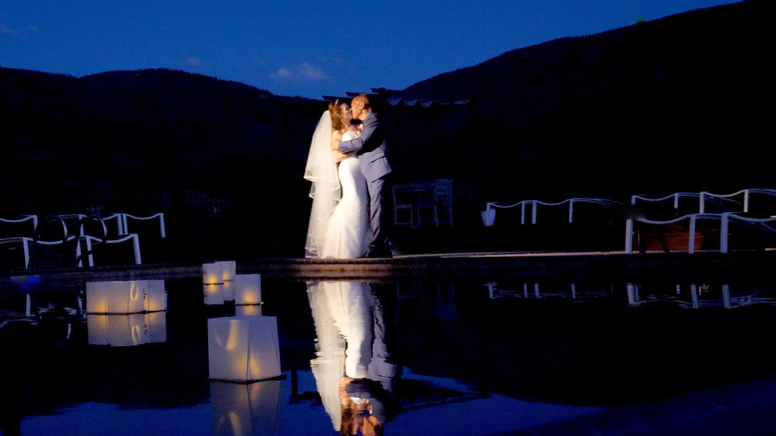 wedding veil chapel length Peter Langer off white with delicate rope trim