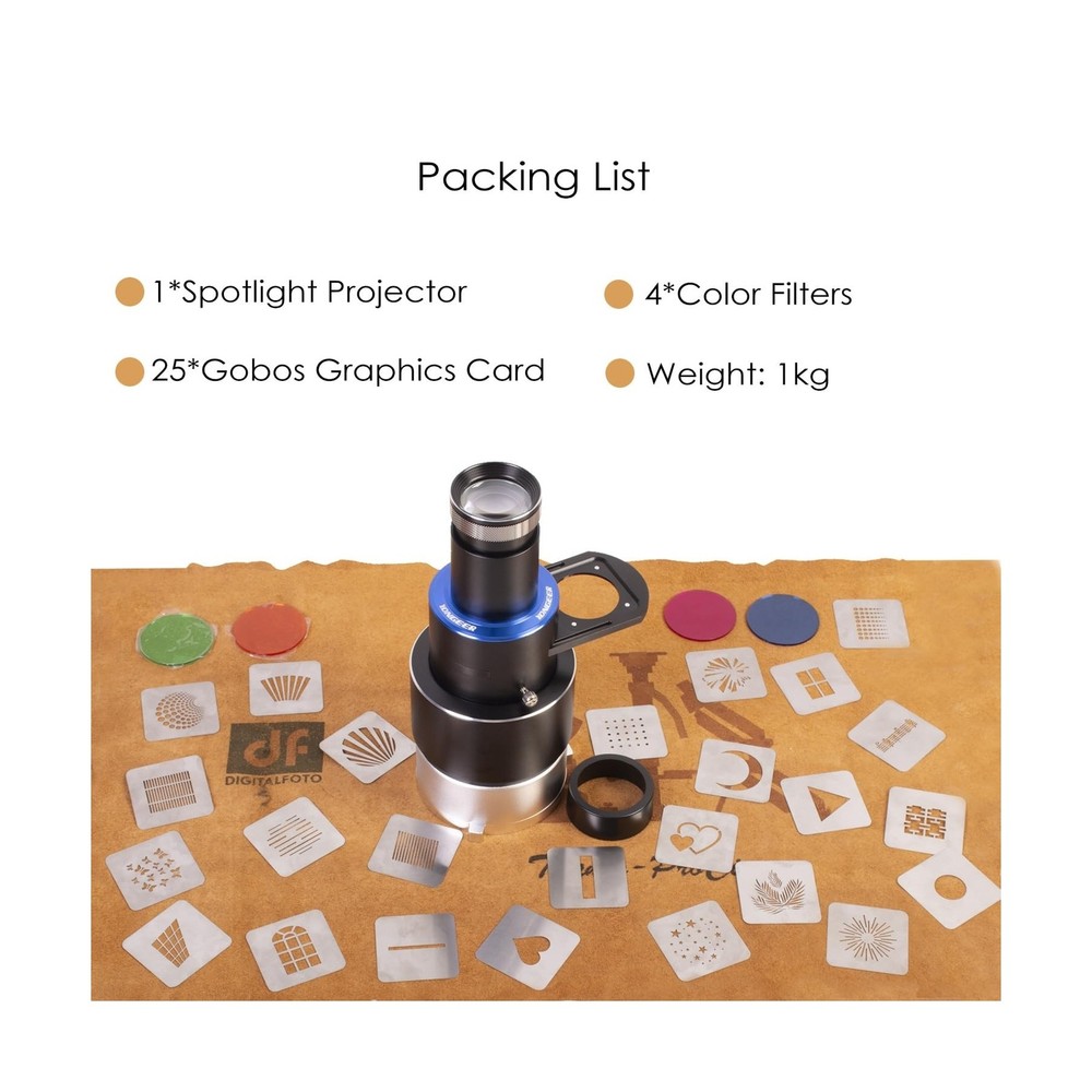 Bowens Mount Projector Attachment,Spotlight Conical Optical Snoot kit for Fla...