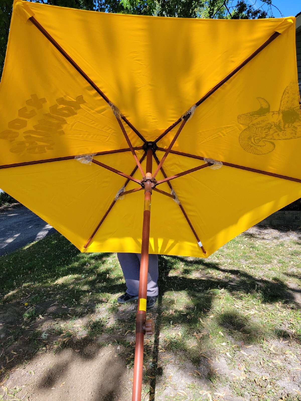 SHINER BEER BOCK PATIO DECK LARGE UMBRELLA BAR PUB RESTAURANT TEXAS STAR NEW